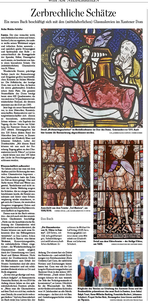 NRZ berichtet zum Buch Die Glasmalereien von St. Viktor