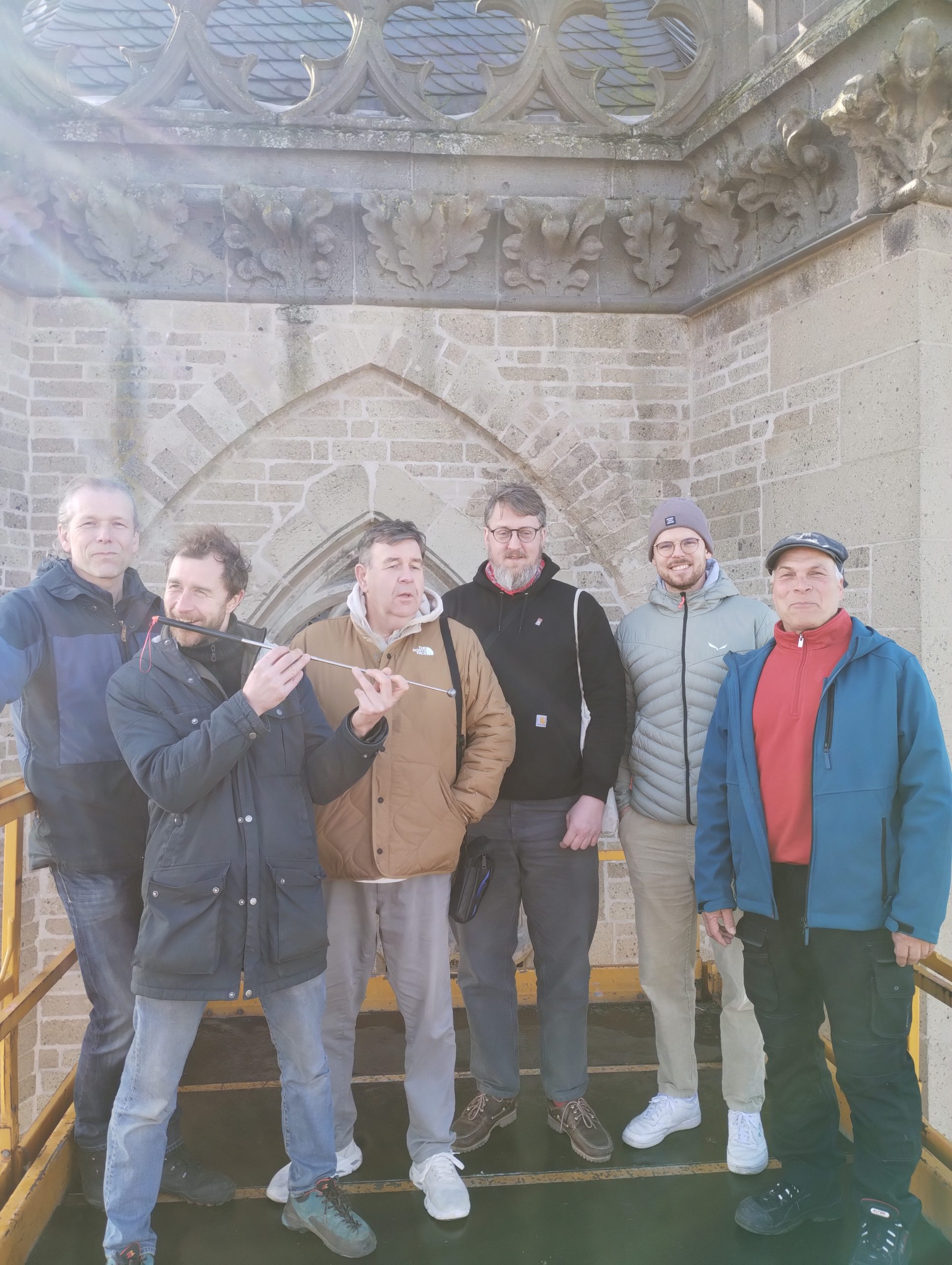 5 Steinmetzmeister zu Gast in Xanten Weiterbildung der eacd - 5 Steinmetzmeister aus ganz Europa